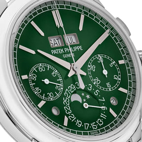 Relógio Perpetual Calendar Chronograph Platinum Green Diall - Acompanha Caixa e Certificado