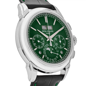 Relógio Perpetual Calendar Chronograph Platinum Green Diall - Acompanha Caixa e Certificado