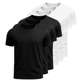 Kit 6 Camisetas Algodão Egípcio