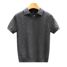 Camisa Polo Blanco Diamond Knit