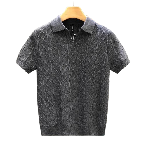 Camisa Polo Blanco Diamond Knit