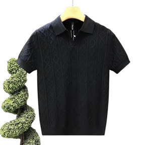 Camisa Polo Blanco Diamond Knit