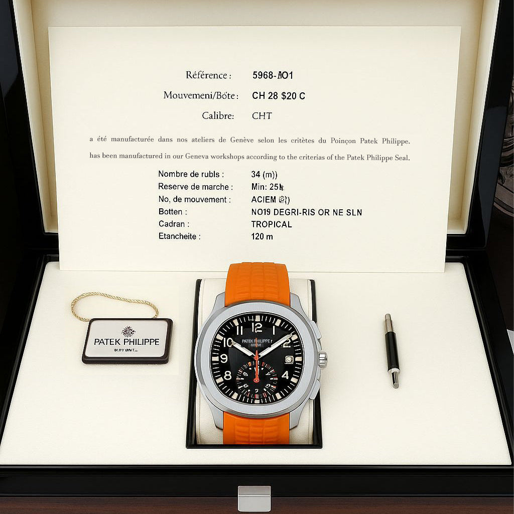 Relógio Geneve Aquanaut 42.2mm Laranja
